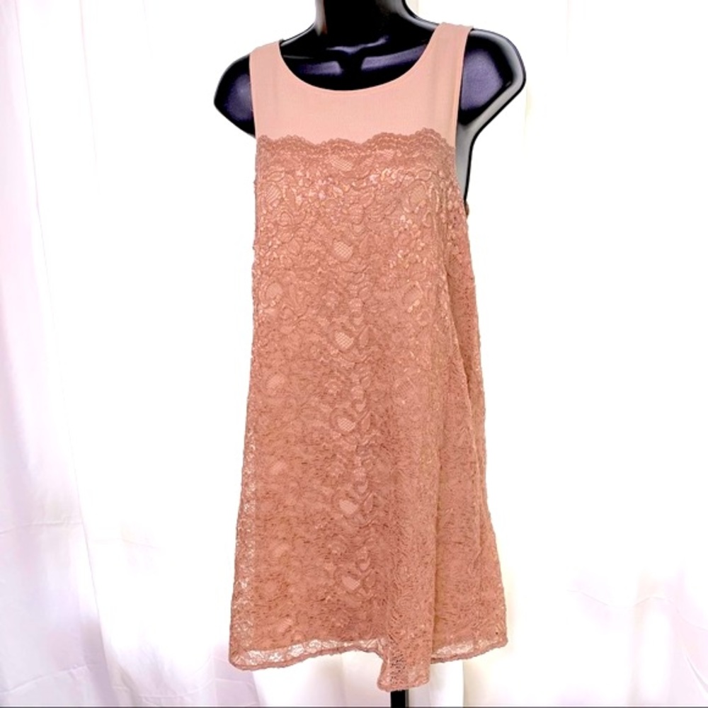 Forever 21 Blush Pink Sleeveless Lace Dress